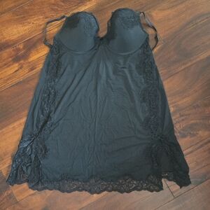 Elegant Black Lace Chemise